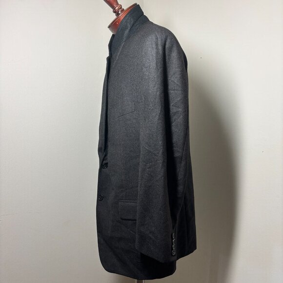 $1695 Corneliani Vogue Jacket Charcoal Extra Fine Flannel Wool Blazer It 54/44R - Picture 5 of 12
